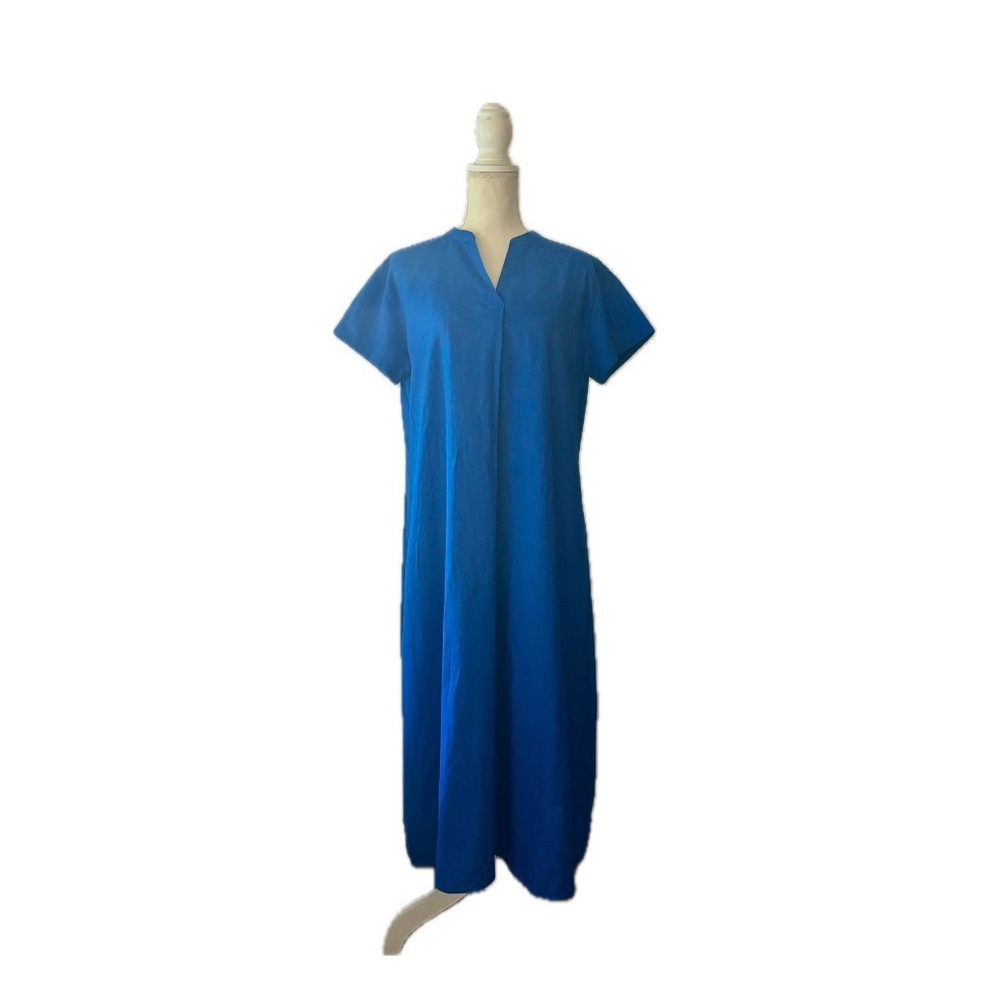 Linen-Blend Maxi Dress